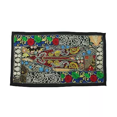 Wall Art Vintage Tapestry Indian Handmade Embroidered Patchwork Dorm Hanging Am • $19.99