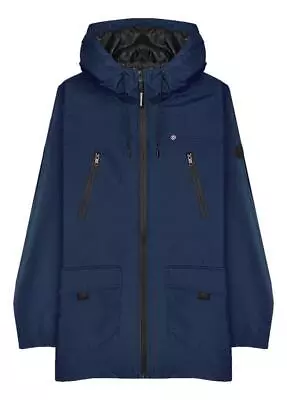 Lambretta Mens Navy Casual Jacket Hooded Lightweight MOD SKA Parka Coat • £39.99