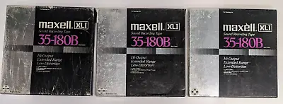 Lot Of 3 Maxell XLI 35-180B Hi Output 10  Reel To Reel Tape Metal Precision • $149.99