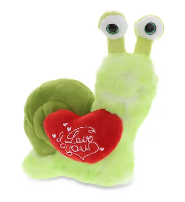 DolliBu I LOVE YOU Super Soft Plush Green Snail Valentine Stuffed Animal - 5.5  • $16.64