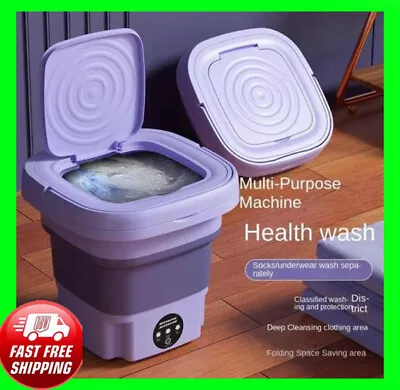 Folding Washing Machine Bucket For Clothes Socks Underwear Cleaning Washer • $69.99