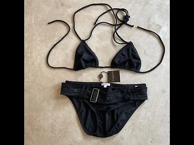 £80 • Buy Burberry Bikini, Brand New With Tags, Medium Size, Black, With A Removable Belt 