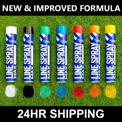 £5.99 • Buy 750ml Line Marking Spray Paint | 7 Colours *MEGA VALUE 6/12 PACK Or Single Can*