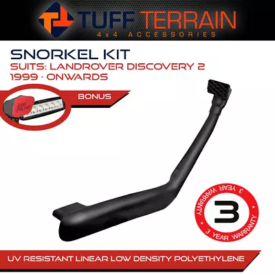 Tuff Terrain Snorkel Kit Fits Land Rover Discovery S2 1999-On + LED & Uni-Filter • $133.99