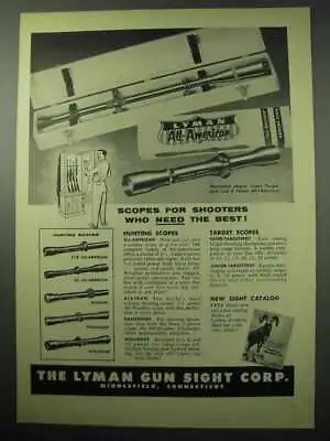 1956 Lyman Scope Ad - All-American Alaskan Wolverine • $19.99