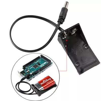 £3.79 • Buy Battery Power Cable 9V For Arduino UNO R3 Mega 2560 LED Strip Light 6LR61 MN1604