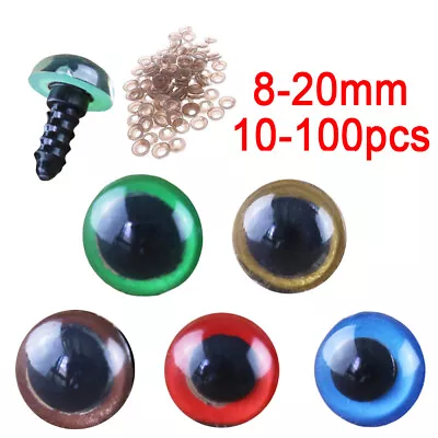 Multicolor Plastic Safety Eyes Animal Pupil For Teddy Bear Doll Toy Craft • £13.70