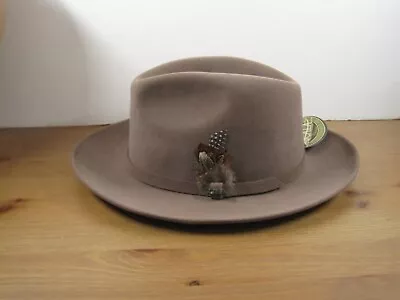 Vintage SCALA FurFelt Fedora Hat Light Brown • $60