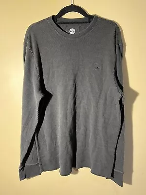 Timberland - Mens Black Long Sleeve Thermal Sweater -  Sz Large 259 • $14.99