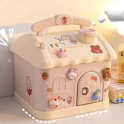 £34.26 • Buy Cute House Money Box With 3D Sticker Kawaii Piggy Bank For Kids Adults Big Size 