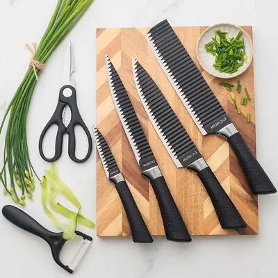 6 PCS Kitchen Knives Set Japanese Damascus Chef Knives Cleaver Set Gift Box • $12