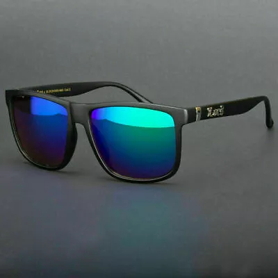 Large Gangster Black Og Sunglasses Locs Oversize Biker Glasses OCEAN BLUE LENS • $47.50