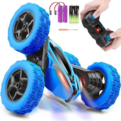 Remote Control Cars For Kids Toy 3+ Years Old BoysStunt Car Wheel Lights Rc Car • £12.89