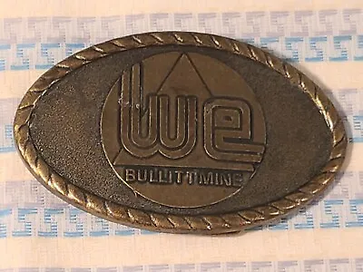 Vintage Belt Buckle Westmoreland Coal Co. Bullitt Mine Brass 2¼  X 3½  • $23.77