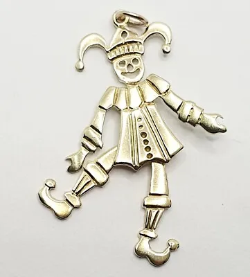 9ct Gold Clown Joker Moving Head Arms Body Legs Yellow Gold 375 Pendant Hallmark • £165