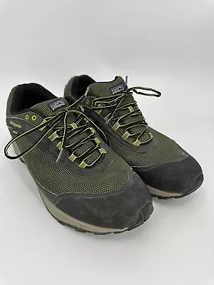 Patagonia Gore Tex Men's Hiking Trail Running Shoes Black Jasper Green Size 14 • $59.99