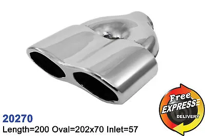 Exhaust Tip Tailpipe Dual Look Trim For Mercedes Benz AMG Nissan Micra Cabrio • $200.82