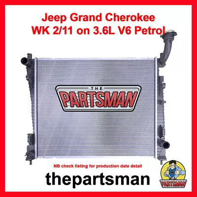 Radiator Fits Jeep Grand Cherokee WK 2/11 Onward - 3.6L V6 Petrol Auto Trans • $250