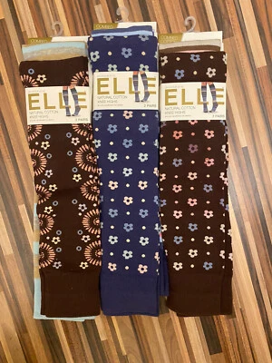 £14.99 • Buy 6 Pairs Girls Designer Elle Knee High Cotton Rich Socks 4-8 (37-42)Free Delivery