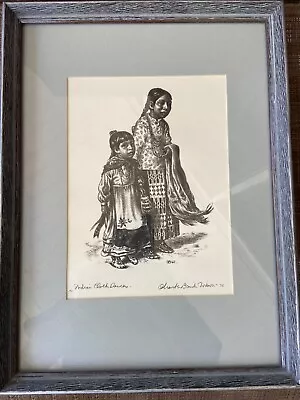 Charles Banks Wilson Indian Cloth Dancers 1976 Pencil Signed Lithograph Framed • $125