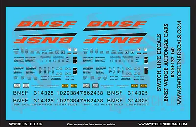 N Scale BNSF Automax Autorack Decal Set • $9.99