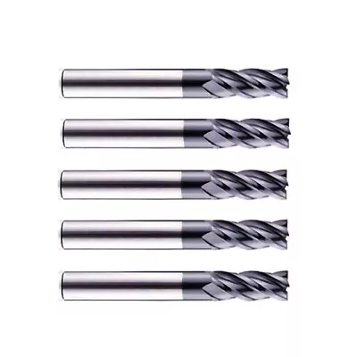 5Pcs 1/4 End Mill Solid Carbide Tialn Coated × 3/4 × 2-1/2 Cnc Bit 4 Flute • $38.99