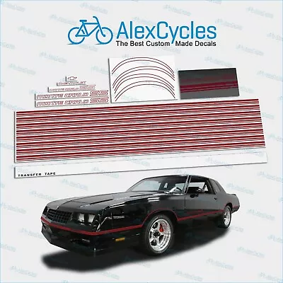 Monte Carlo SS 85 86 Restoration Bordeaux Decals Vinyl Stripes Full Kit Chevy • $127