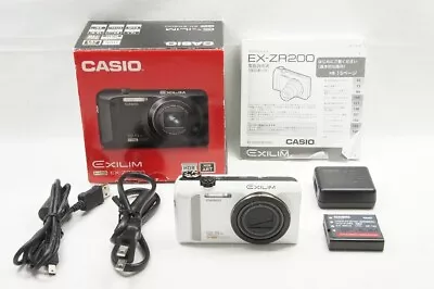  EXCELLENT  CASIO EXILIM EX-ZR200 16.1MP Digital Camera White W/ Box #240303c • $128