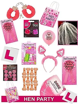 HEN NIGHT PARTY ACCESSORIES Sashes/balloons/head Boppers/photo Props/games Ect • £5.65