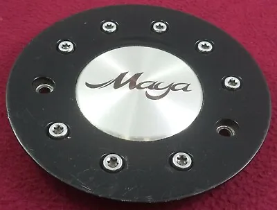 Maya Wheels Gloss Black / Silver Custom Wheel Center Cap (1) • $59.95