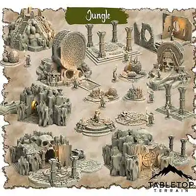 A Trek Through The Jungle - Thematic Dungeon Terrain - Fantasy Tabletop Terrain  • $9.34