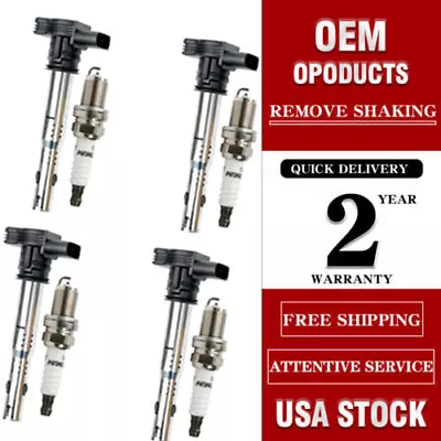 $54.98 • Buy 4Pack Ignition Coil & Spark Plug For Audi A3 A4 A5 TT VW GTI Passat 2.0L UF575