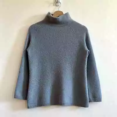 MaxMara 100% Cashmere Knit Quiet Luxury Minimalist Mock Neck Sweater - Small • $88