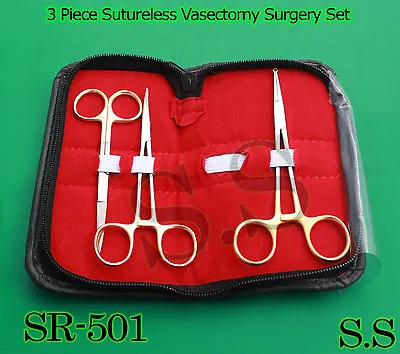 3 Piece Sutureless Vasectomy Surgery Set Surgical Instruments SR-501 • $28.20