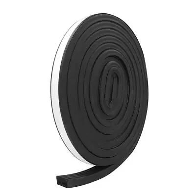 Weather-Strip Tape Cushioned Ribbed 9/16 In X 10 Ft Black EPDM Cellular Rubber • $16.28