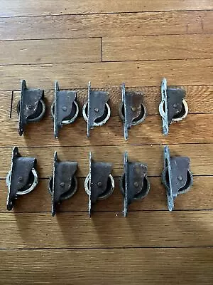 10 Vintage  Andersen Cast Iron Old Window Sash Pulleys 4-3/8 X 1  • $34.99