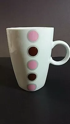Maxwell & Williams Pink & Brown Vertical Dots 4 1/2  Mug • $14.48