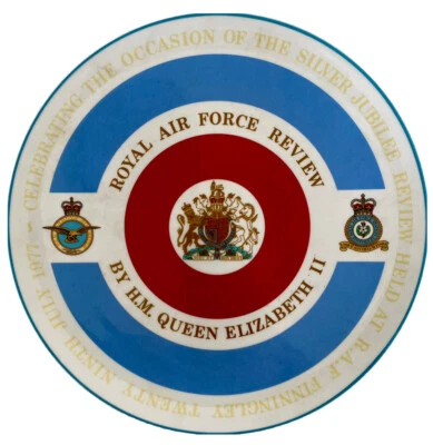 £4.99 • Buy RAF Silver Jubilee Queen Review Platter Limited Edition 371 Rare Antique Collect