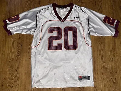 Vintage Nike Virginia Tech Hokies #20 White Football Jersey Medium • $49.99