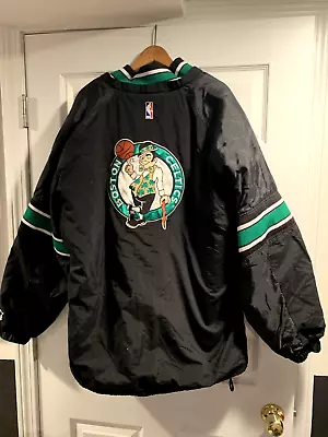 $351.99 • Buy Vintage RARE Boston Celtics NBA Starter V Neck Jacket Size XL Blacks Green