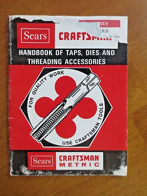 1950s SEARS CRAFTSMAN Metric Handbook Taps Dies Threading Accessories Booklet • £1.41