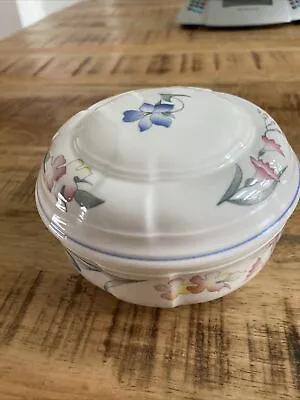 Villeroy & Boch RIVIERA Petite Fleur CANDY BOWL With Lid Porcelain Luxembourg • $10.95