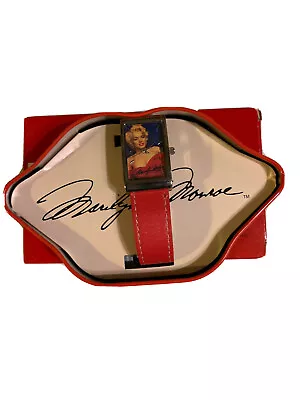 AVON Women's Marilyn Monroe Watch In Lips Shaped Red Tin Box • $20