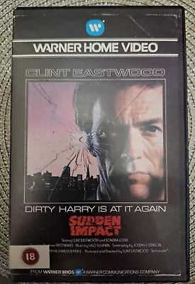 Sudden Impact Warner 1st Release Big Box Ex Rental VHS Pre/Post Cert Dirty Harry • £15