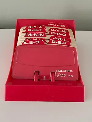 Vintage Red Rolodex Petite 310 Telephone Card File Organizer - Used • $12