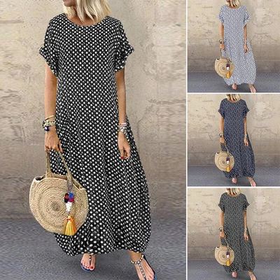 $26.89 • Buy ZANZEA Womens Summer Bohemian Short Sleeve Floral Hippie Party Clubwear Dress AU