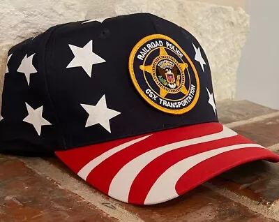 Cap / Hat -Vintage CSX Railroad Police- 22366F-flag Colors-NEW • £14.45