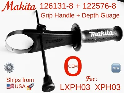 MAKITA 126131-8 Grip Handle Assy. + 122576-8 Depth Gauge For XPH03 XPH03M LXPH03 • $22.95