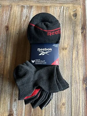 Reebok Men's Low Cut Socks Cushion Performance Training 8 Pairs Size 6-12.5 • $14.95