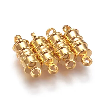 10sets Golden Brass Magnetic Converter Jewelry Clasps Column 17x6mm Nickel Free • £4.67